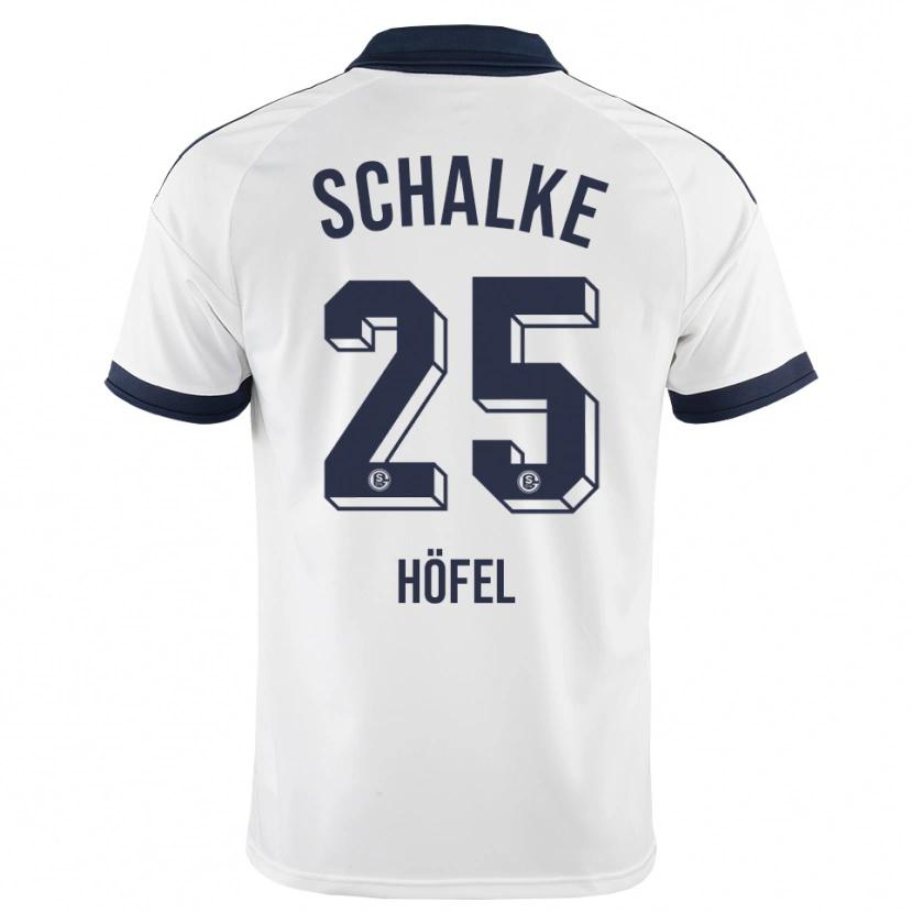 Danxen Bambino Maglia Luca Höfel #25 Bianco Nero Kit Gara Away 2026/27 Maglietta