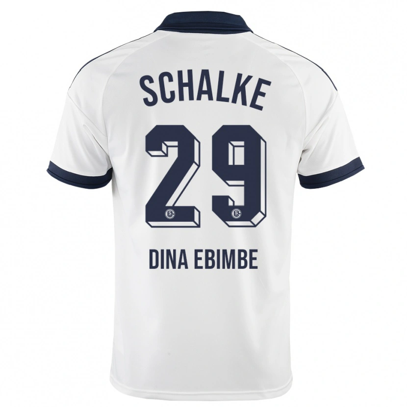 Danxen Bambino Maglia Junior Dina Ebimbe #29 Bianco Nero Kit Gara Away 2026/27 Maglietta