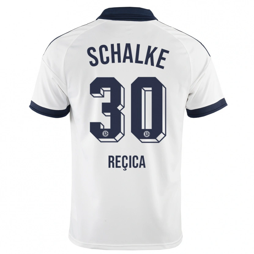 Danxen Bambino Maglia Besjana Reçica #30 Bianco Nero Kit Gara Away 2026/27 Maglietta