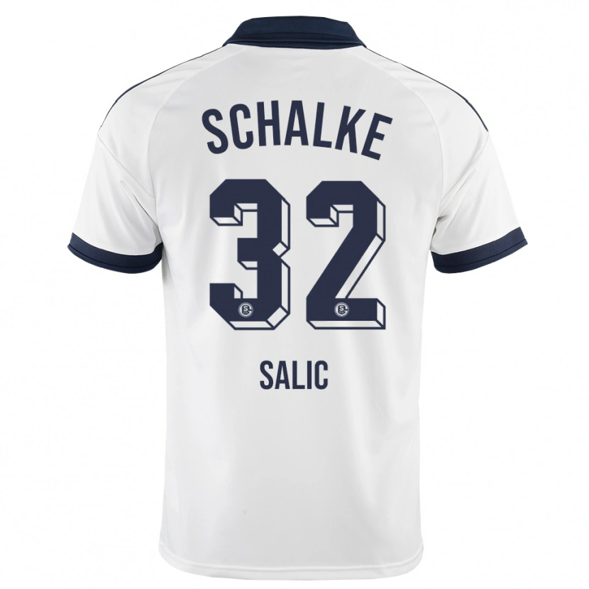 Danxen Bambino Maglia Dana Salic #32 Bianco Nero Kit Gara Away 2026/27 Maglietta