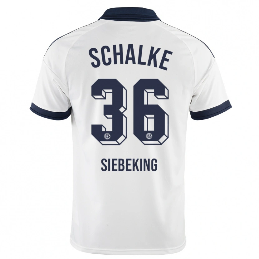 Danxen Bambino Maglia Johannes Siebeking #36 Bianco Nero Kit Gara Away 2026/27 Maglietta