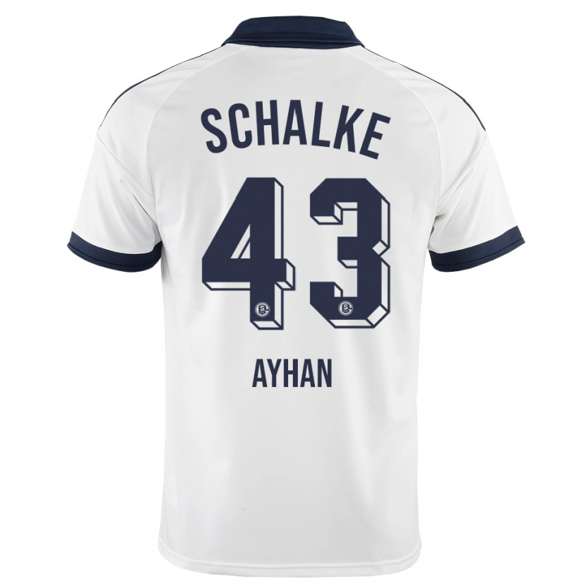Danxen Bambino Maglia Mertcan Ayhan #43 Bianco Nero Kit Gara Away 2026/27 Maglietta