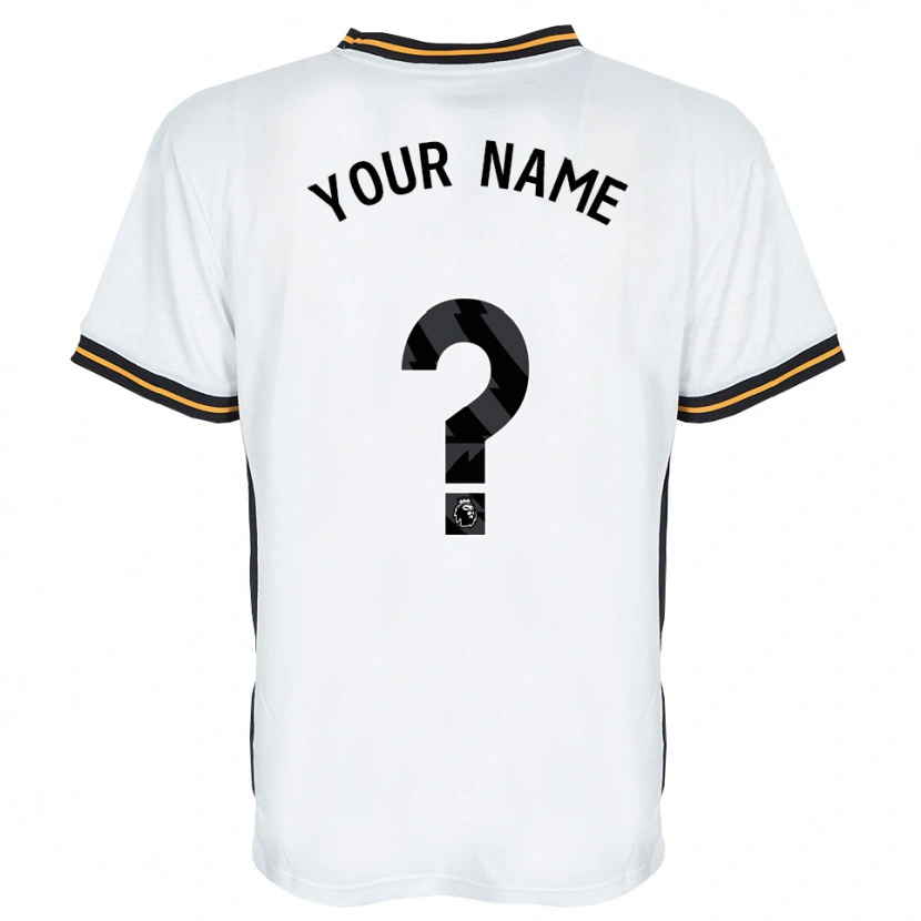 Danxen Bambino Maglia Il Tuo Nome #0 Bianco Arancione Nero Kit Gara Away 2026/27 Maglietta