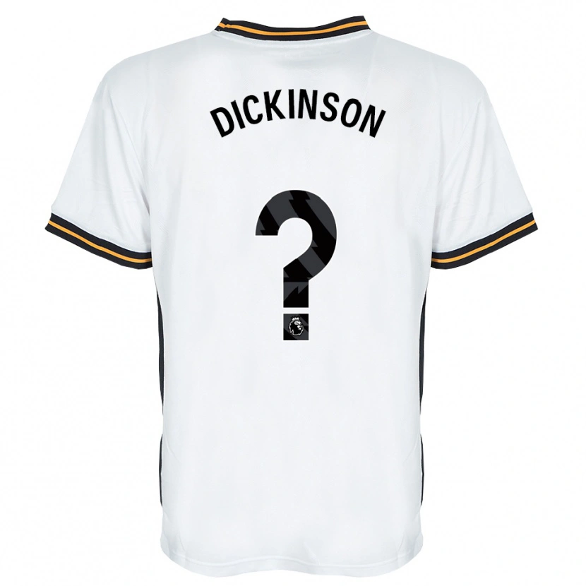 Danxen Bambino Maglia George Dickinson #0 Bianco Arancione Nero Kit Gara Away 2026/27 Maglietta