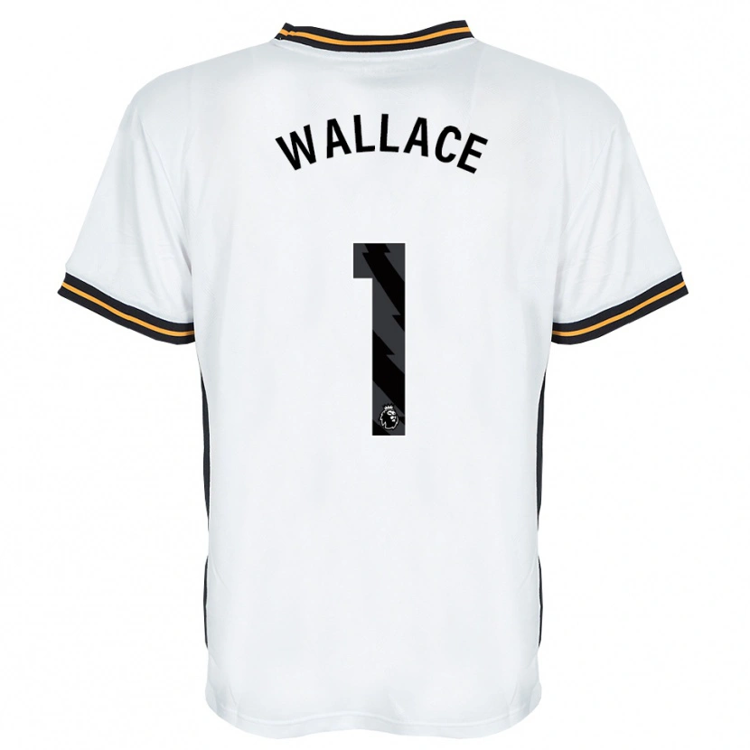 Danxen Bambino Maglia Abbi Wallace #1 Bianco Arancione Nero Kit Gara Away 2026/27 Maglietta