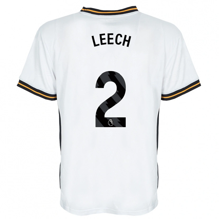 Danxen Bambino Maglia Rory Leech #2 Bianco Arancione Nero Kit Gara Away 2026/27 Maglietta