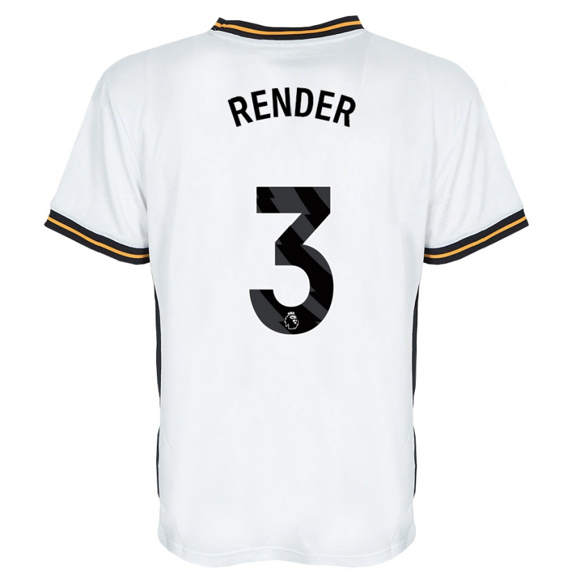 Danxen Bambino Maglia Meg Render #3 Bianco Arancione Nero Kit Gara Away 2026/27 Maglietta