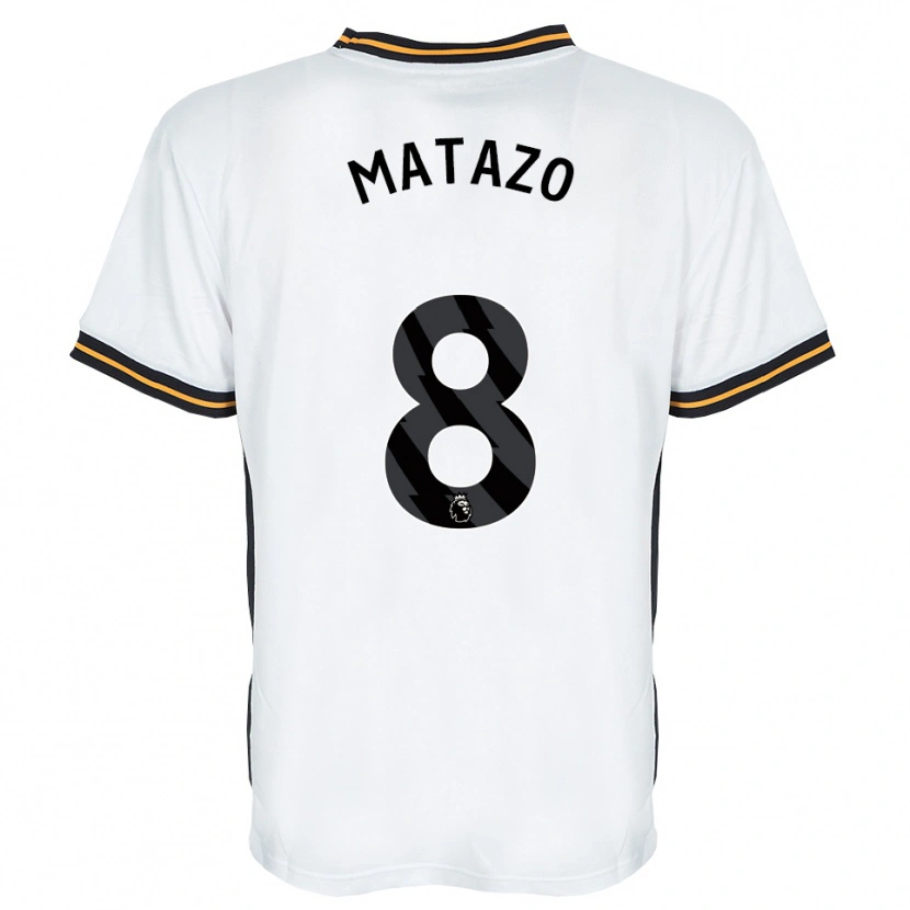 Danxen Bambino Maglia Eliot Matazo #8 Bianco Arancione Nero Kit Gara Away 2026/27 Maglietta