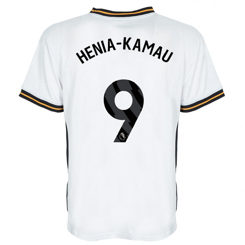 Danxen Bambino Maglia Sammy Henia-Kamau #9 Bianco Arancione Nero Kit Gara Away 2026/27 Maglietta