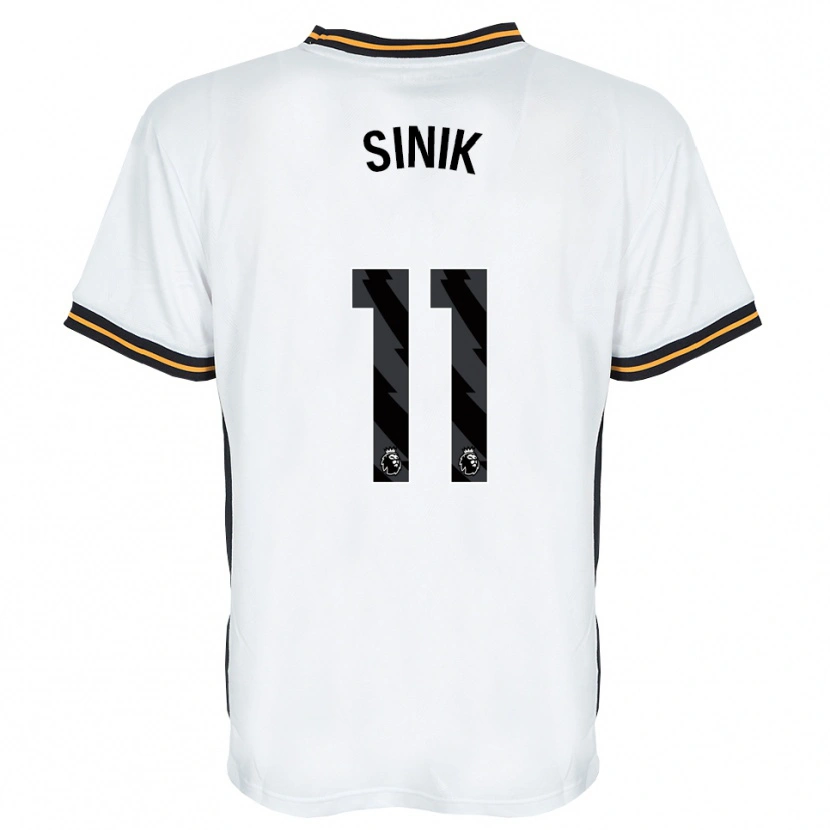 Danxen Bambino Maglia Doğukan Sinik #11 Bianco Arancione Nero Kit Gara Away 2026/27 Maglietta