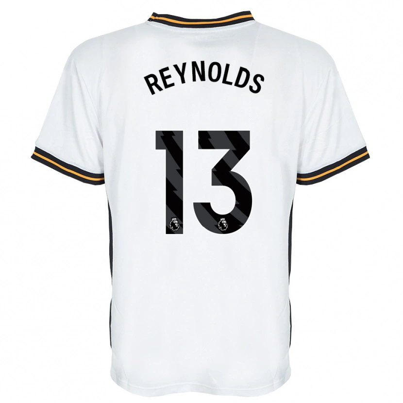 Danxen Bambino Maglia Kerr Reynolds #13 Bianco Arancione Nero Kit Gara Away 2026/27 Maglietta