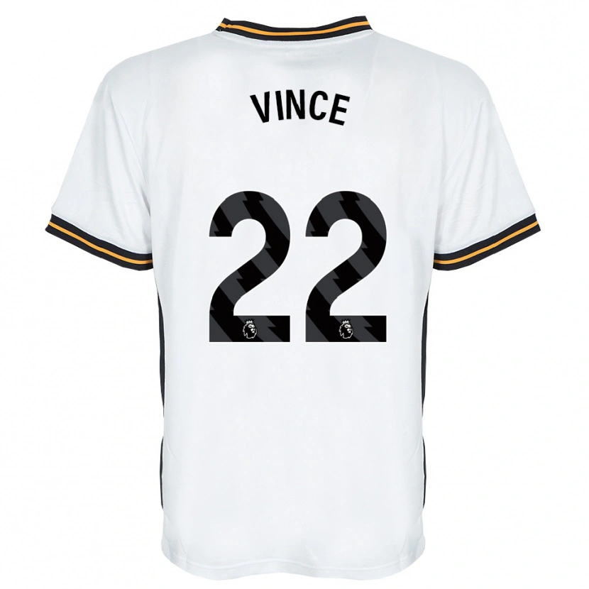 Danxen Bambino Maglia Anna Vince #22 Bianco Arancione Nero Kit Gara Away 2026/27 Maglietta
