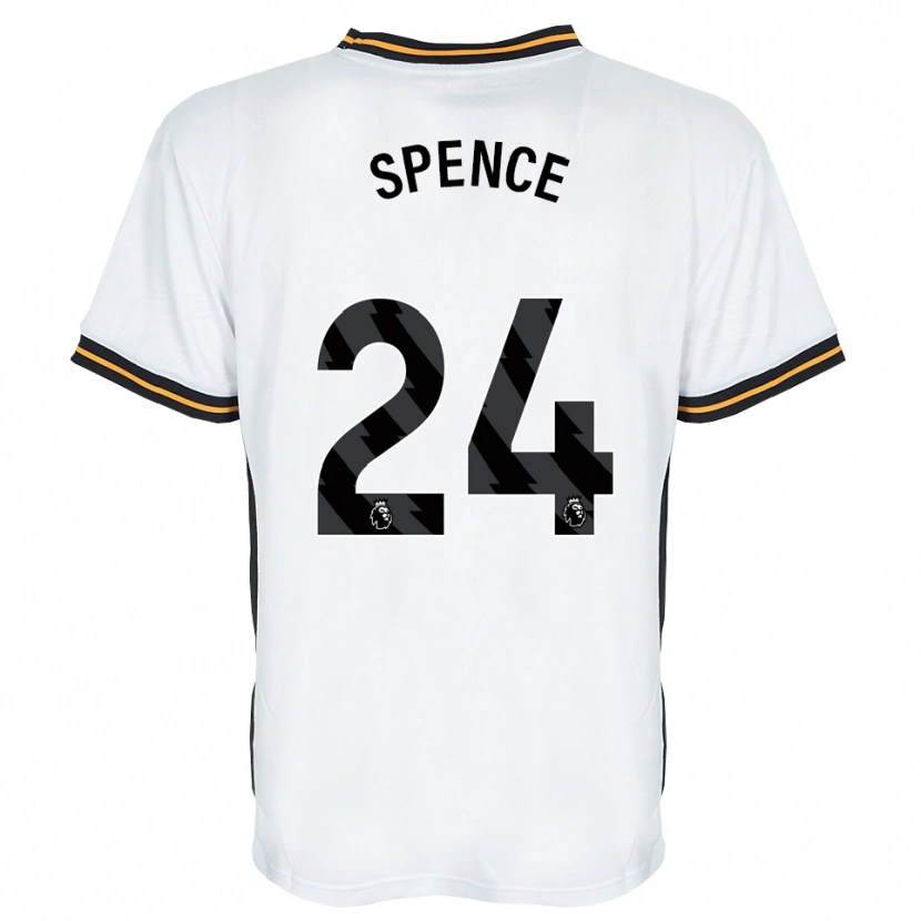 Danxen Bambino Maglia Emily Spence #24 Bianco Arancione Nero Kit Gara Away 2026/27 Maglietta