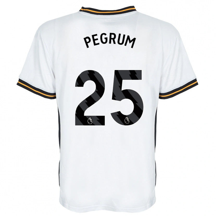 Danxen Bambino Maglia Florence Pegrum #25 Bianco Arancione Nero Kit Gara Away 2026/27 Maglietta