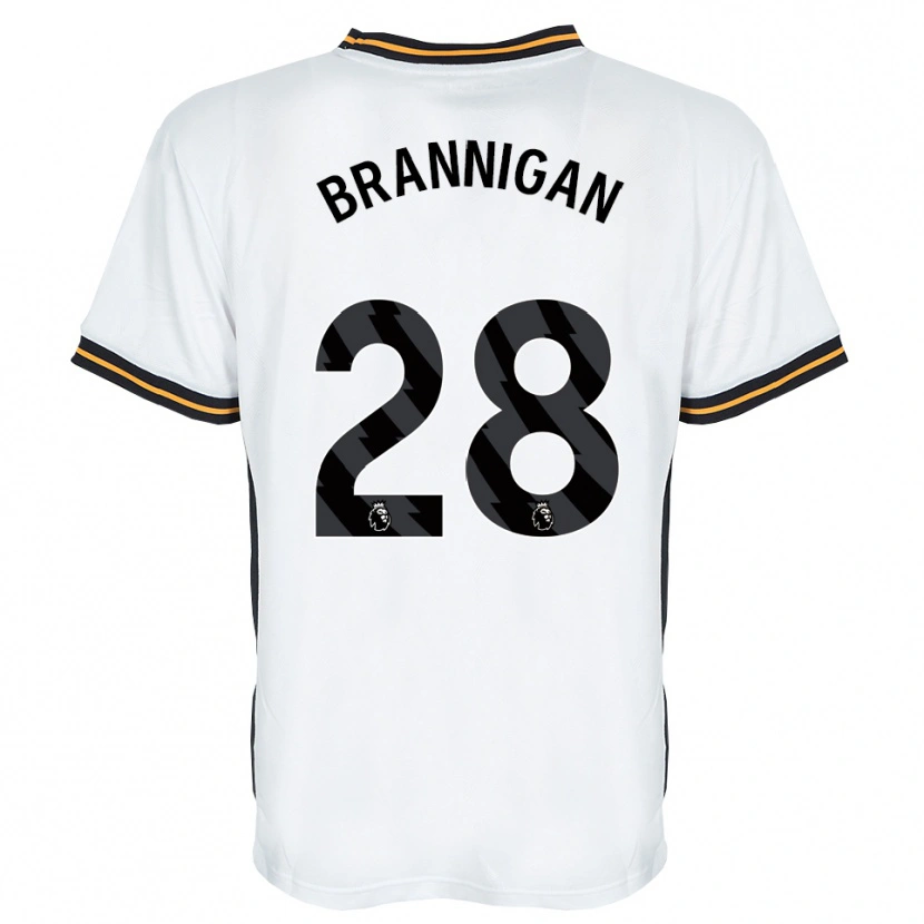 Danxen Bambino Maglia Aoife Brannigan #28 Bianco Arancione Nero Kit Gara Away 2026/27 Maglietta