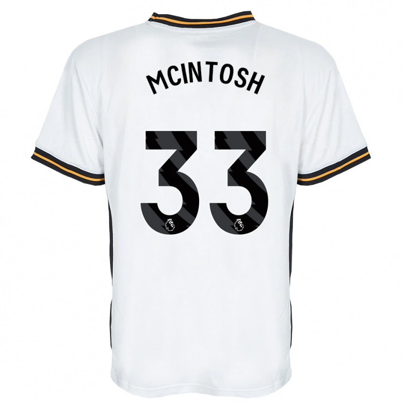 Danxen Bambino Maglia Lucy Mcintosh #33 Bianco Arancione Nero Kit Gara Away 2026/27 Maglietta