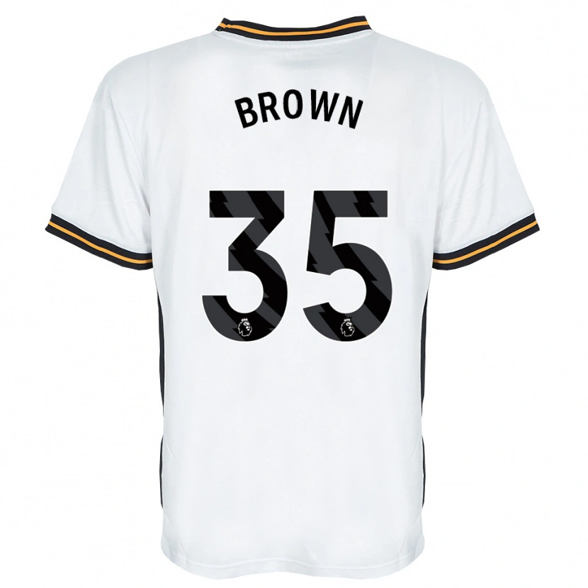 Danxen Bambino Maglia Pharrell Brown #35 Bianco Arancione Nero Kit Gara Away 2026/27 Maglietta