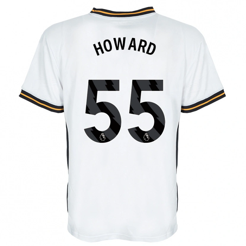 Danxen Bambino Maglia Archie Howard #55 Bianco Arancione Nero Kit Gara Away 2026/27 Maglietta