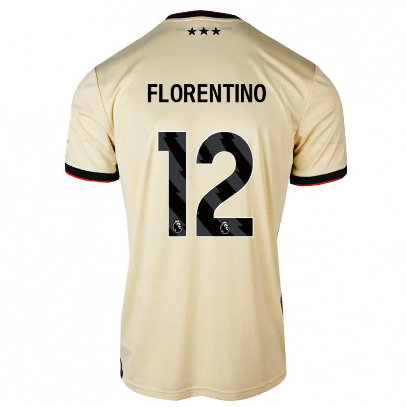 Danxen Bambino Maglia Florentino Ibrain Morris Luís #12 Lemonchiffon Nero Rosso Kit Gara Away 2026/27 Maglietta
