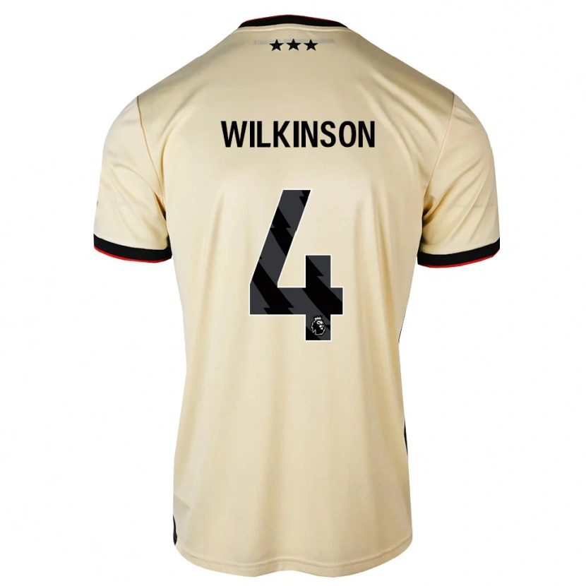 Danxen Bambino Maglia Oliver Wilkinson #4 Lemonchiffon Nero Rosso Kit Gara Away 2026/27 Maglietta