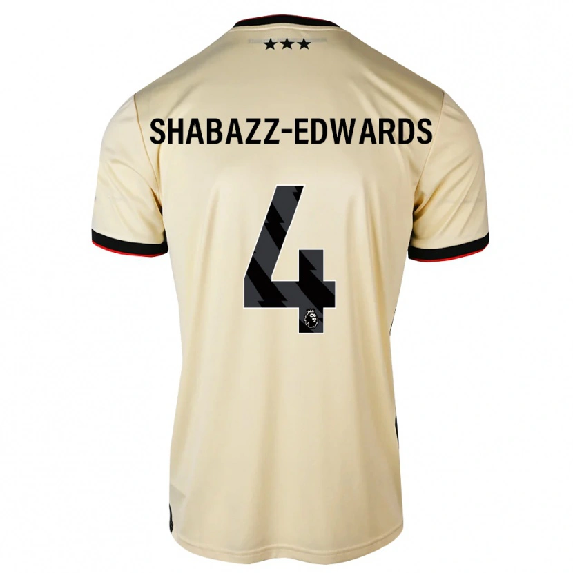 Danxen Bambino Maglia Walker Shabazz-Edwards #4 Lemonchiffon Nero Rosso Kit Gara Away 2026/27 Maglietta