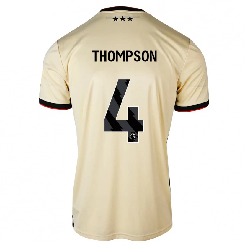 Danxen Bambino Maglia Zak Thompson #4 Lemonchiffon Nero Rosso Kit Gara Away 2026/27 Maglietta