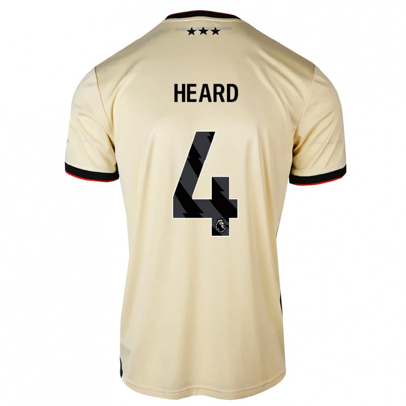 Danxen Bambino Maglia Fraser Heard #4 Lemonchiffon Nero Rosso Kit Gara Away 2026/27 Maglietta