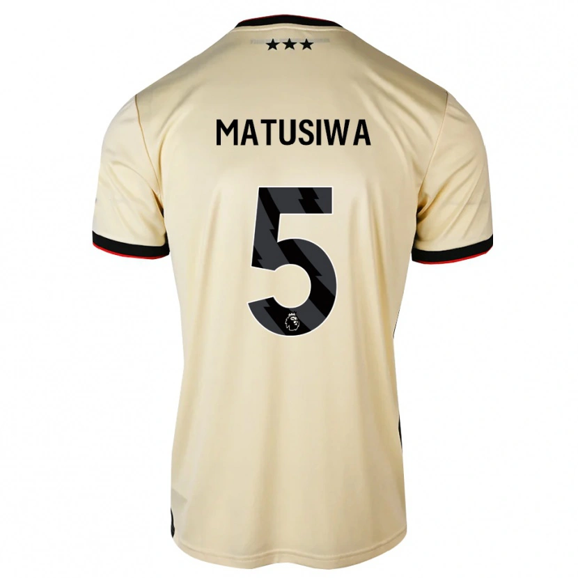 Danxen Bambino Maglia Azor Matusiwa #5 Lemonchiffon Nero Rosso Kit Gara Away 2026/27 Maglietta