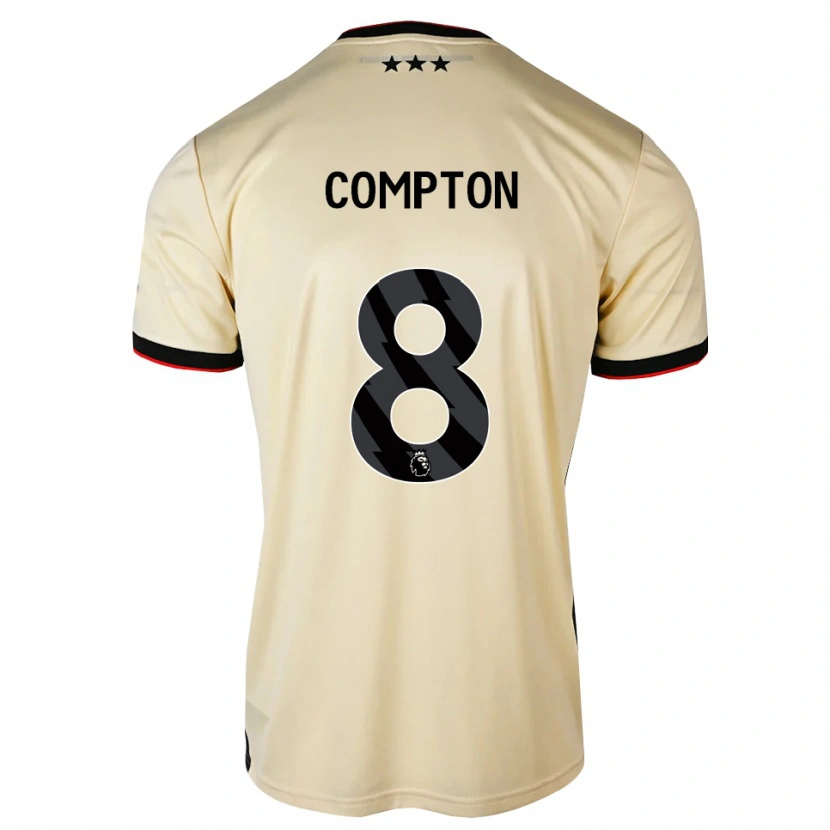 Danxen Bambino Maglia Charlie Compton #8 Lemonchiffon Nero Rosso Kit Gara Away 2026/27 Maglietta