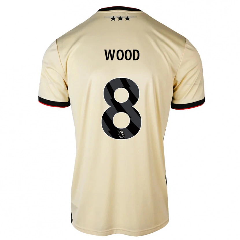 Danxen Bambino Maglia Charlie Wood #8 Lemonchiffon Nero Rosso Kit Gara Away 2026/27 Maglietta