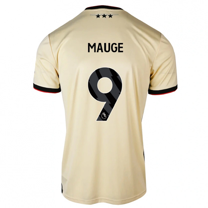 Danxen Bambino Maglia James Mauge #9 Lemonchiffon Nero Rosso Kit Gara Away 2026/27 Maglietta