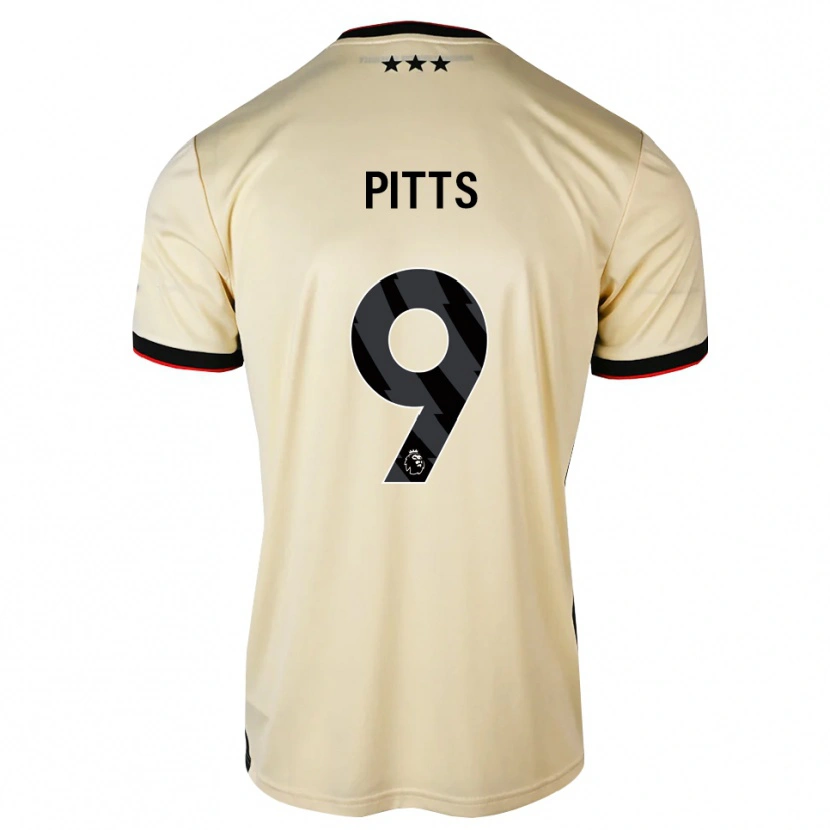 Danxen Bambino Maglia Josh Pitts #9 Lemonchiffon Nero Rosso Kit Gara Away 2026/27 Maglietta