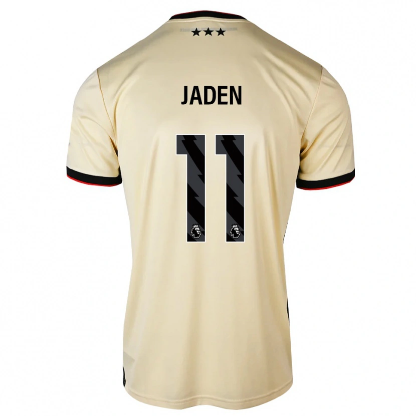 Danxen Bambino Maglia Jaden Philogene #11 Lemonchiffon Nero Rosso Kit Gara Away 2026/27 Maglietta