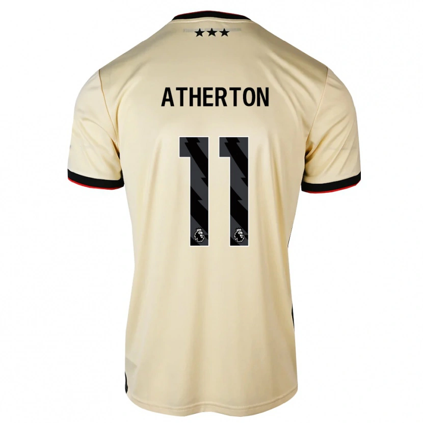 Danxen Bambino Maglia Chris Atherton #11 Lemonchiffon Nero Rosso Kit Gara Away 2026/27 Maglietta