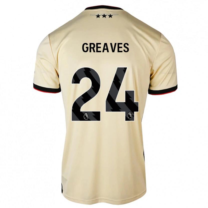 Danxen Bambino Maglia Jacob Greaves #24 Lemonchiffon Nero Rosso Kit Gara Away 2026/27 Maglietta