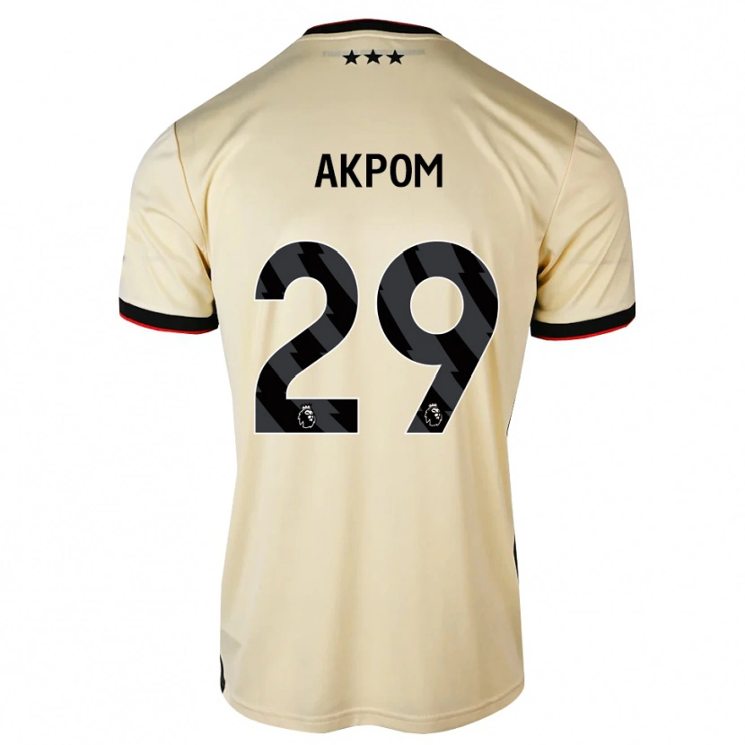 Danxen Bambino Maglia Chuba Akpom #29 Lemonchiffon Nero Rosso Kit Gara Away 2026/27 Maglietta