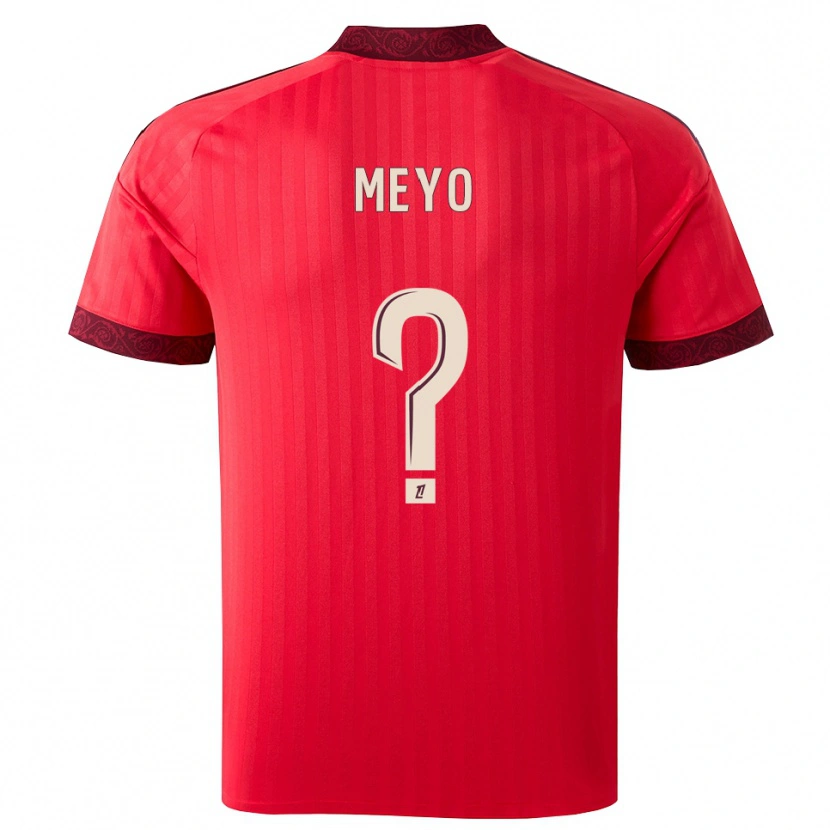 Danxen Bambino Maglia Bryan Meyo #0 Borgogna Rosso Bianco Kit Gara Away 2026/27 Maglietta