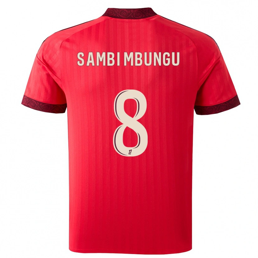 Danxen Bambino Maglia Cluver Sambi Mbungu #8 Borgogna Rosso Bianco Kit Gara Away 2026/27 Maglietta