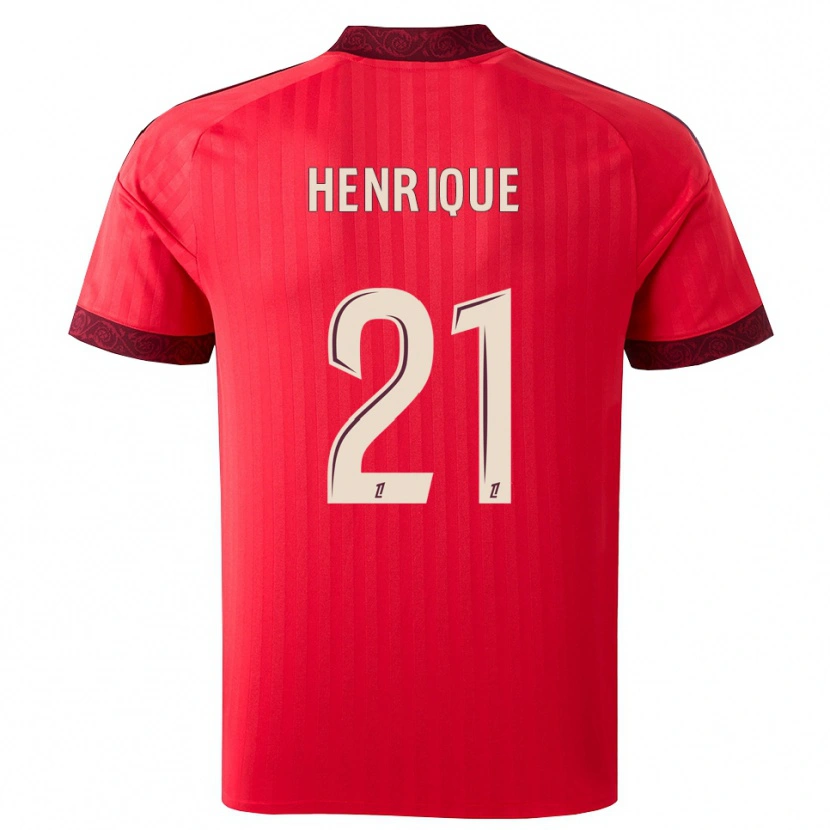 Danxen Bambino Maglia Henrique #21 Borgogna Rosso Bianco Kit Gara Away 2026/27 Maglietta