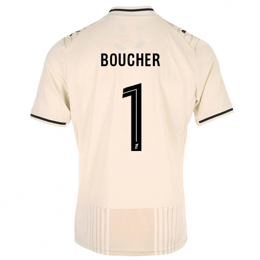 Danxen Bambino Maglia Zacharie Boucher #1 Oldlace Nero Bianco Antico Kit Gara Away 2026/27 Maglietta