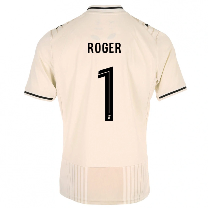 Danxen Bambino Maglia Ethan Roger #1 Oldlace Nero Bianco Antico Kit Gara Away 2026/27 Maglietta
