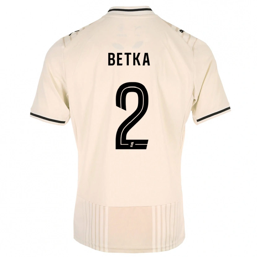 Danxen Bambino Maglia Naël Betka #2 Oldlace Nero Bianco Antico Kit Gara Away 2026/27 Maglietta