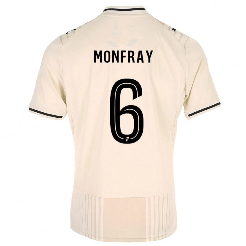 Danxen Bambino Maglia Adrien Monfray #6 Oldlace Nero Bianco Antico Kit Gara Away 2026/27 Maglietta