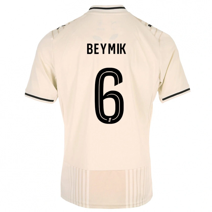 Danxen Bambino Maglia Adam Beymik #6 Oldlace Nero Bianco Antico Kit Gara Away 2026/27 Maglietta