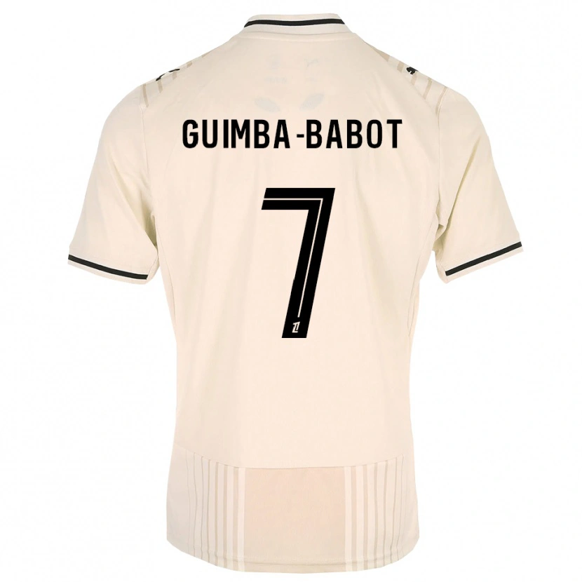 Danxen Bambino Maglia Khays Guimba-Babot #7 Oldlace Nero Bianco Antico Kit Gara Away 2026/27 Maglietta
