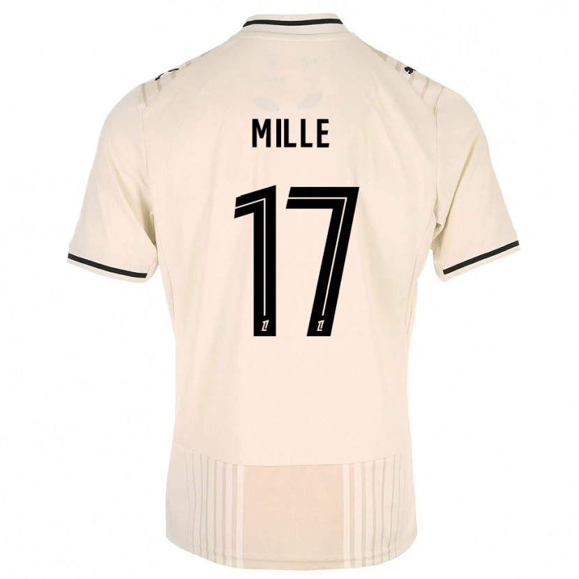 Danxen Bambino Maglia Antoine Mille #17 Oldlace Nero Bianco Antico Kit Gara Away 2026/27 Maglietta