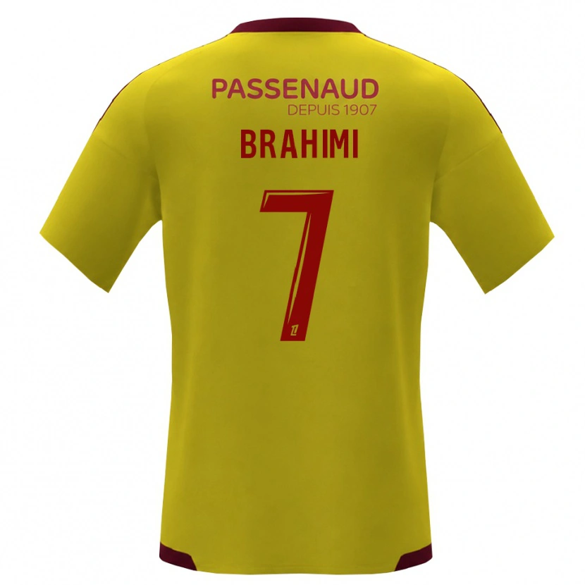 Danxen Bambino Maglia Billal Brahimi #7 Giallo Rosso Verde Kit Gara Away 2026/27 Maglietta