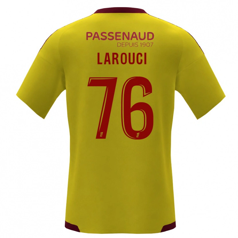 Danxen Bambino Maglia Yasser Larouci #76 Giallo Rosso Verde Kit Gara Away 2026/27 Maglietta