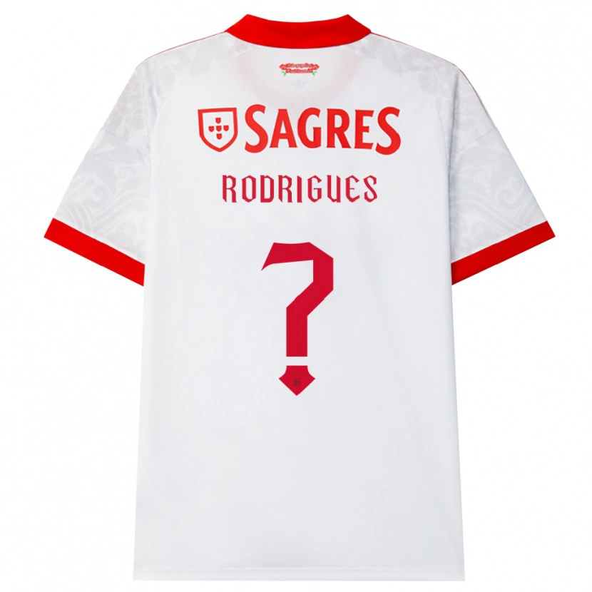 Danxen Bambino Maglia Miguel Rodrigues #0 Bianco Rosso Giallo Kit Gara Away 2026/27 Maglietta