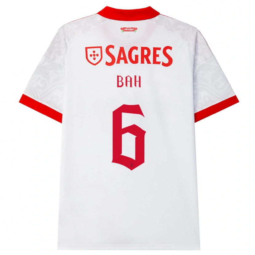 Danxen Bambino Maglia Alexander Bah #6 Bianco Rosso Giallo Kit Gara Away 2026/27 Maglietta